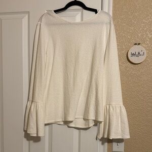 Anthropologie Porridge White Textured Top